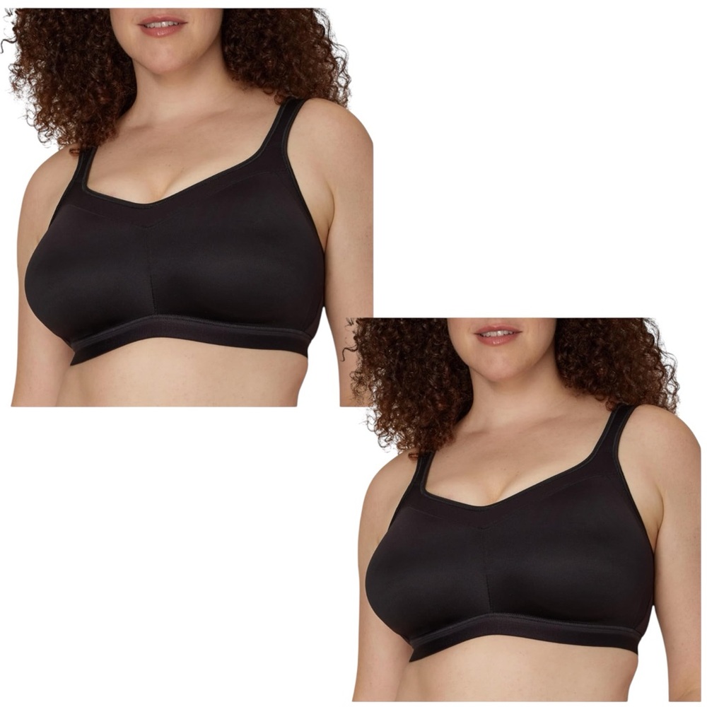 (2) Playtext 18Hr Active Breathable Comfort Wireless Full Coverage Bra NWT 44DD